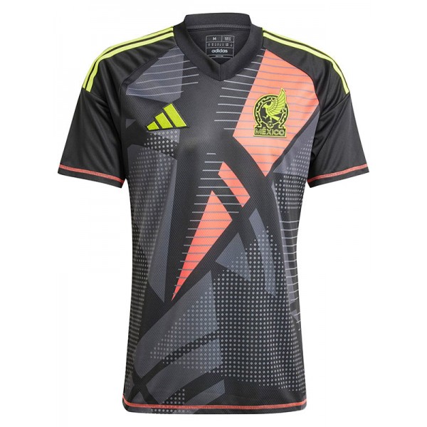 Mexico maglia del portiere uniforme da calcio maglia sportiva da uomo nera da calcio 2024-2025